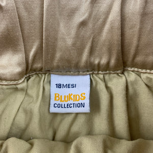 Girls BLUKIDS, cotton lined gold bubble skirt, elasticated, small mark on front, FUC, size 1-2