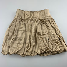 Load image into Gallery viewer, Girls BLUKIDS, cotton lined gold bubble skirt, elasticated, small mark on front, FUC, size 1-2