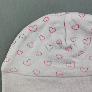 Girls Tiny Little Wonders, pink cotton beanie / hat, GUC, size 0000