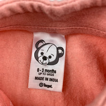 Load image into Gallery viewer, Girls Target, peach zip-up sweater, flowers, GUC, size 000