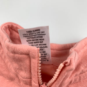 Girls Target, peach zip-up sweater, flowers, GUC, size 000
