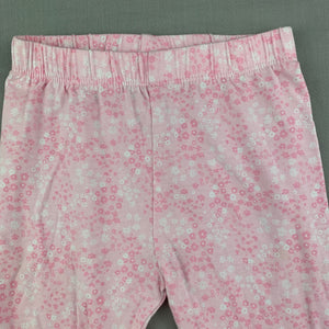 Girls Target, pink floral leggings / bottoms, GUC, size 1