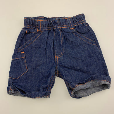 Boys Baby Baby, lightweight denim shorts, elasticated, GUC, size 00