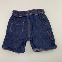Load image into Gallery viewer, Boys Baby Baby, lightweight denim shorts, elasticated, GUC, size 00