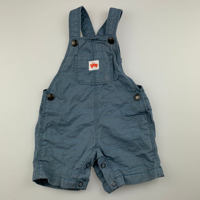 Boys Target, blue cotton overalls / shortalls, GUC, size 000