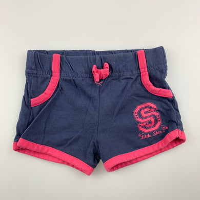 Girls Tiny Little Wonders, soft cotton shorts, elasticated, GUC, size 00