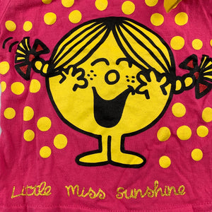 Girls Mr Men, Little Miss Sunshine cotton t-shirt / top, GUC, size 0