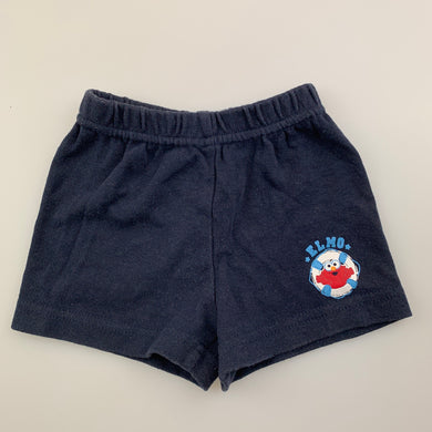 Boys Target, Seasame Street, Elmo soft cotton shorts, GUC, size 000