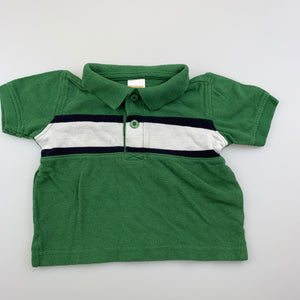 Boys Gymboree, green cotton polo shirt / top, GUC, size 00