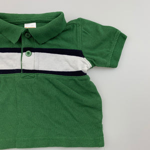 Boys Gymboree, green cotton polo shirt / top, GUC, size 00