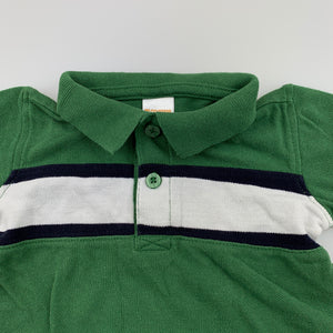 Boys Gymboree, green cotton polo shirt / top, GUC, size 00