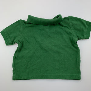 Boys Gymboree, green cotton polo shirt / top, GUC, size 00