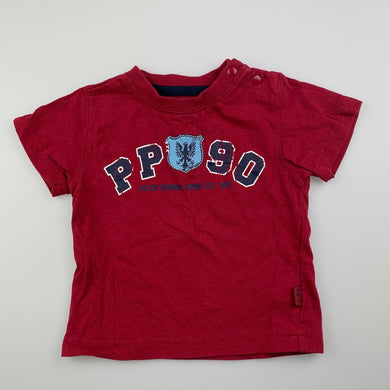 Boys Pumpkin Patch, maroon cotton t-shirt / top, EUC, size 00