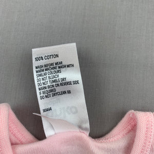 Girls Anko Baby, pink soft cotton bodysuit / romper, EUC, size 0000