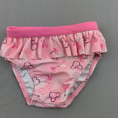 Girls Disney Baby, Minnie Mouse pink swim bottoms, EUC, size 00