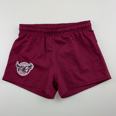 Unisex NRL Official, Manly Sea Eagles lightweight sports shorts, GUC, size 7