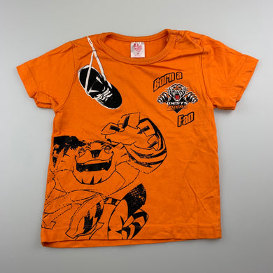Unisex NRL Official, Wests Tigers cotton t-shirt / top, EUC, size 0