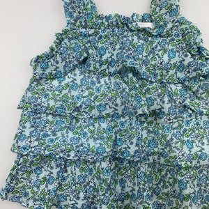 Girls Babies R Us, floral tiered summer top, EUC, size 12 months