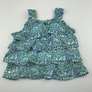 Girls Babies R Us, floral tiered summer top, EUC, size 12 months