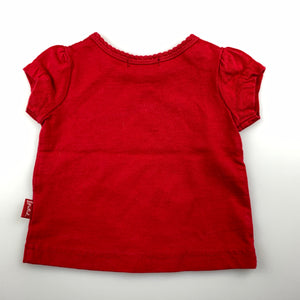 Girls Pumpkin Patch, red cotton t-shirt / top, EUC, size 0000