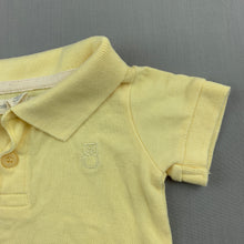 Load image into Gallery viewer, Boys Cotton On Baby, yellow cotton polo shirt / top, GUC, size 0