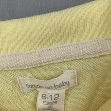 Load image into Gallery viewer, Boys Cotton On Baby, yellow cotton polo shirt / top, GUC, size 0