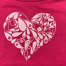 Load image into Gallery viewer, Girls Dymples, pink cotton t-shirt / top heart, GUC, size 00