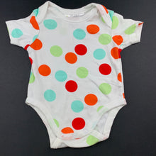 Load image into Gallery viewer, Unisex Dymples, colourful cotton bodysuit / romper, EUC, size 000