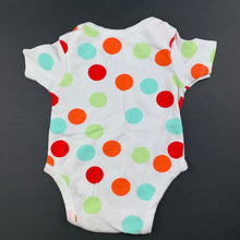 Load image into Gallery viewer, Unisex Dymples, colourful cotton bodysuit / romper, EUC, size 000