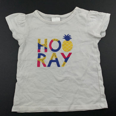 Girls Target, white cotton t-shirt / top, EUC, size 00