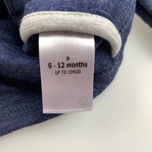 Unisex Target, blue soft feel quiilted jacket / coat, GUC, size 0