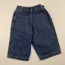 Load image into Gallery viewer, Boys Baby Biz, blue denim pants, elasticated, GUC, size 00