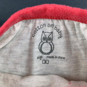 Unisex Cotton On Baby, soft feel long sleeve t-shirt / top, EUC, size 00