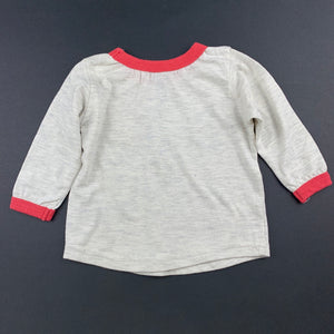 Unisex Cotton On Baby, soft feel long sleeve t-shirt / top, EUC, size 00