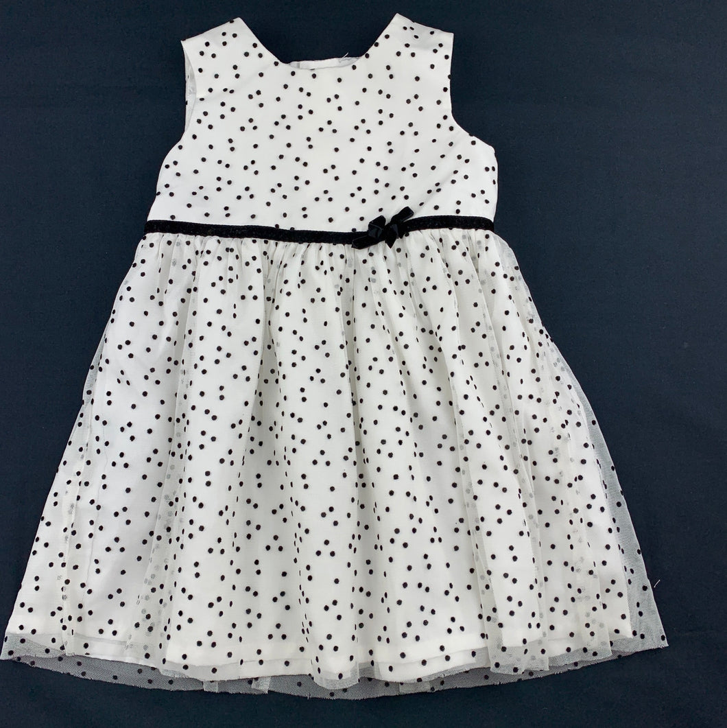 Girls Carter's, lined black & white tulle party dress, GUC, size 1-2