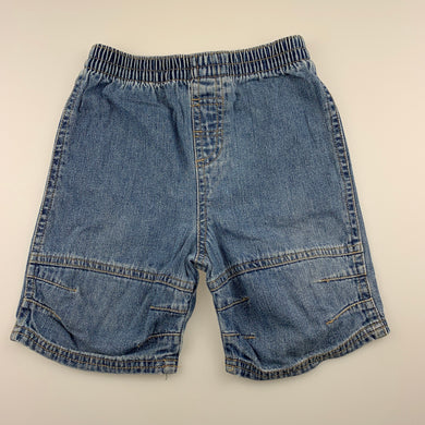 Boys Fun Spirit, blue denim shorts, elasticated, GUC, size 0