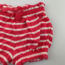 Load image into Gallery viewer, Girls Baby Gap, pink stripe cotton shorts, elasticated, GUC, size 00