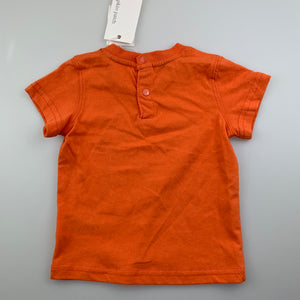 Boys Pumpkin Patch, orange cotton glow-in-dark t-shirt / top, NEW, size 000