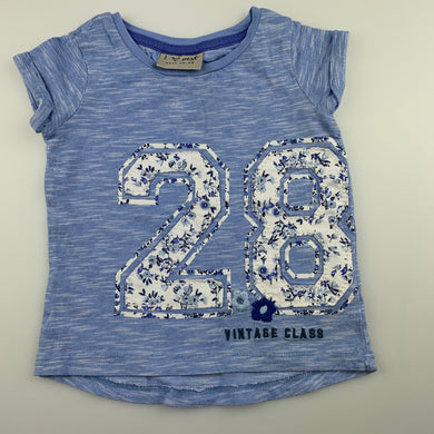 Girls Next, blue cotton t-shirt / top, GUC, size 00