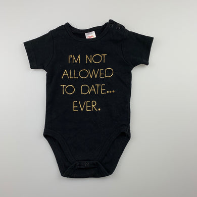 Girls Ollie's Place, black soft cotton bodysuit / romper, EUC, size 00