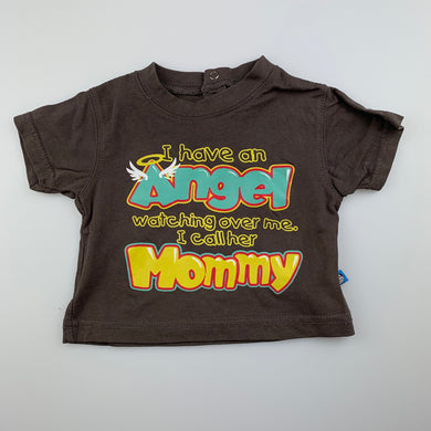 Unisex Minnie Minors, brown cotton t-shirt / top, EUC, size 00