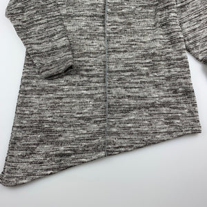 Girls Boohoo Kids, grey / silver knit lightweight sweater top, GUC, size 5-6