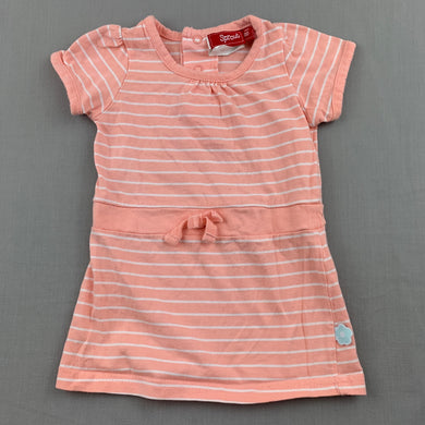 Girls Sprout, pink & white soft cotton casual dress, GUC, size 00