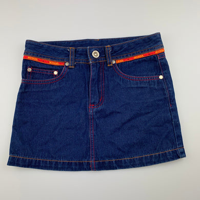 Girls Mambo, blue denim skirt, W: 64cm, L: 28.5cm, GUC, size 8