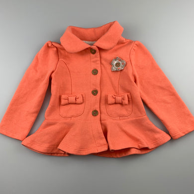 Girls Target, coral fleece lined lightweight jacket, EUC, size 1