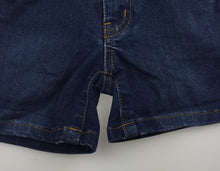 Load image into Gallery viewer, Girls Piping Hot, stretch denim jean shorts, adjustable, GUC, size 2