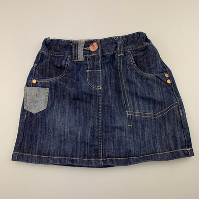 Girls Next, blue denim skirt, adjustable, EUC, size 2-3