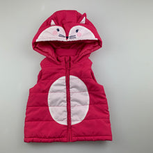 Load image into Gallery viewer, Girls Target, pink hooded puffer vest / jacket, EUC, size 00