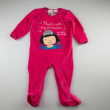 Load image into Gallery viewer, Girls That&#39;s not my, Princess velour coverall / romper, EUC, size 00