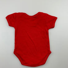 Load image into Gallery viewer, Boys Baby Biz, red cotton bodysuit / romper, dog, EUC, size 0000